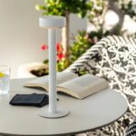 Industriƫle tafellamp oplaadbaar - LED- draagbaar - 30 cm hoog - wit - Afbeelding 2