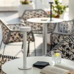 Industriƫle tafellamp oplaadbaar - LED- draagbaar - 30 cm hoog - wit - Afbeelding 4