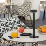Industriƫle tafellamp oplaadbaar - LED- draagbaar - 30 cm hoog - zwart - Afbeelding 2