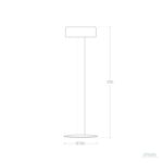 Industriƫle tafellamp oplaadbaar - LED- draagbaar - 30 cm hoog - zwart - Afbeelding 7