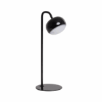 Zwarte LED tafellamp oplaadbaar met touch dimmer USB-C 3 lichtkleuren 33 cm