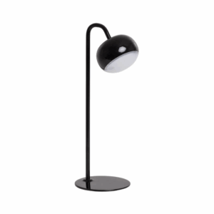 Zwarte LED tafellamp oplaadbaar met touch dimmer USB-C 3 lichtkleuren 33 cm