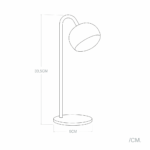 LED tafellamp metaal - oplaadbaar - dimbaar - 33 cm hoog -zwart - Afbeelding 8