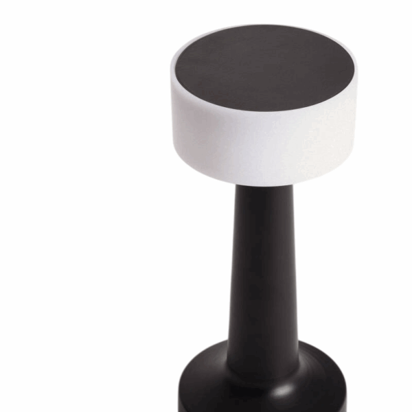 LED tafellamp oplaadbaar - dimbaar - 23 cm hoog - zwart - Afbeelding 3