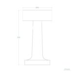 LED tafellamp oplaadbaar - dimbaar - 23 cm hoog - zwart - Afbeelding 7