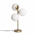 luxe tafellamp e27 goud metaal en glas 3 bollen 560 mm