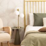 Luxe tafellamp 3 bollen - E27 - metaal - glas - 56 cm hoog - goud - Afbeelding 4