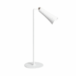 Witte dimbare LED tafellamp oplaadbaar USB-C 4000K IP40 slank metalen design 36 cm
