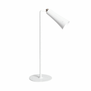 Witte dimbare LED tafellamp oplaadbaar USB-C 4000K IP40 slank metalen design 36 cm