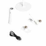 Minimalistische tafellamp - LED - oplaadbaar - dimbaar - 36 cm hoog - wit - Afbeelding 3