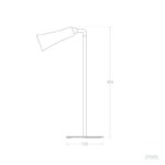 Minimalistische tafellamp - LED - oplaadbaar - dimbaar - 36 cm hoog - wit - Afbeelding 9