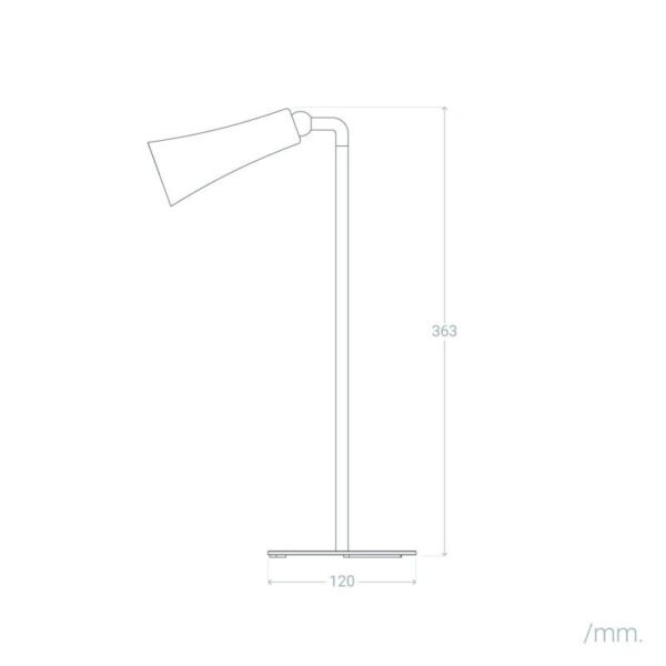 Minimalistische tafellamp - LED - oplaadbaar - dimbaar - 36 cm hoog - wit - Afbeelding 9