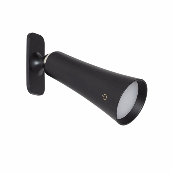 Minimalistische tafellamp - LED - oplaadbaar - dimbaar - 36 cm hoog - zwart - Afbeelding 7