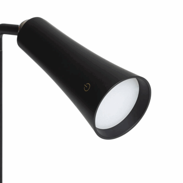 Minimalistische tafellamp - LED - oplaadbaar - dimbaar - 36 cm hoog - zwart - Afbeelding 5