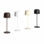 Moderne draagbare tafellamp - LED - 24 cm hoog - bruin - Afbeelding 8