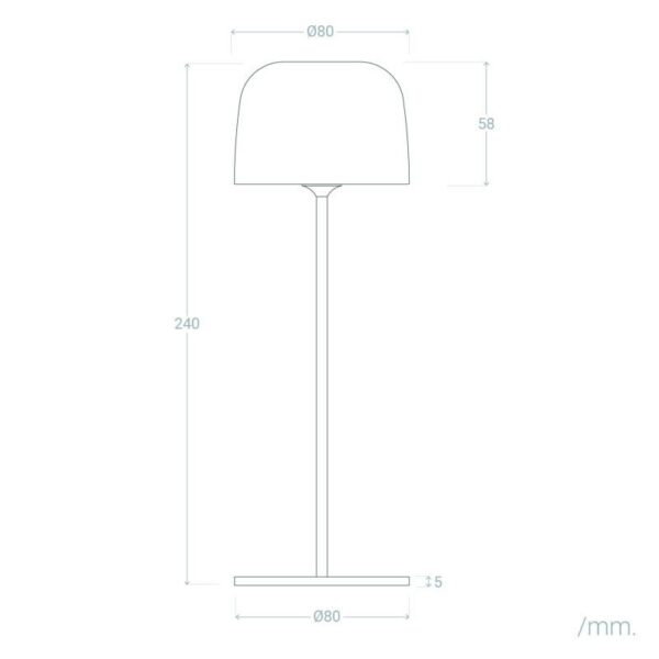 Moderne draagbare tafellamp - LED - 24 cm hoog - bruin - Afbeelding 7