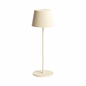 beige draagbare tafellamp LED met oplaadbare accu en dimfunctie voor binnen en buiten