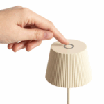 Moderne draagbare tafellamp - oplaadbaar - LED - dimbaar - 24 cm hoog - beige - Afbeelding 5
