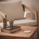Moderne draagbare tafellamp - oplaadbaar - LED - dimbaar - 24 cm hoog - beige - Afbeelding 4