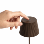 Moderne draagbare tafellamp - oplaadbaar - LED - dimbaar - 24 cm hoog - bruin - Afbeelding 5
