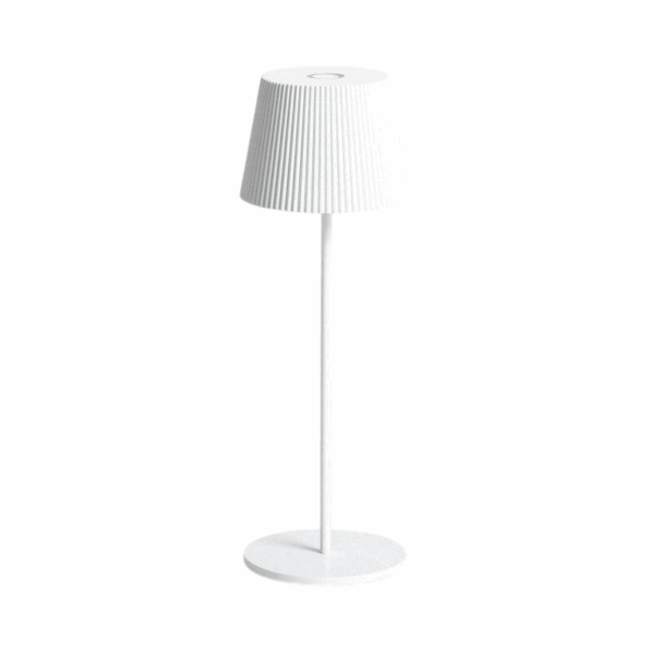 witte draagbare tafellamp LED met oplaadbare accu en dimfunctie voor binnen en buiten