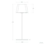 Moderne draagbare tafellamp - oplaadbaar - LED - dimbaar - 24 cm hoog - wit - Afbeelding 9