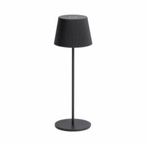 zwarte draagbare tafellamp LED met oplaadbare accu en dimfunctie voor binnen en buiten