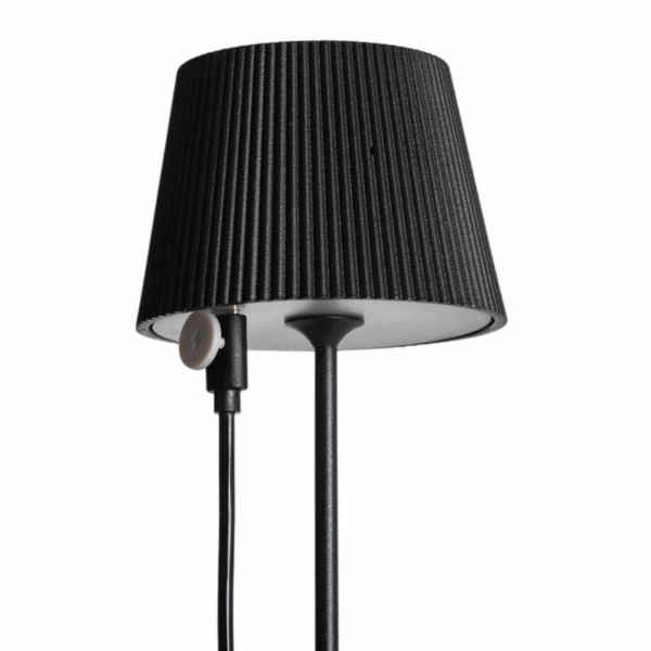 Moderne draagbare tafellamp - oplaadbaar - LED - dimbaar - 24 cm hoog - zwart - Afbeelding 3