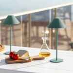 Moderne tafellamp - LED - USB oplaadbaar - dimbaar - 32 cm hoog - groen - Afbeelding 2