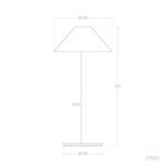 Moderne tafellamp - LED - USB oplaadbaar - dimbaar - 32 cm hoog - groen - Afbeelding 8