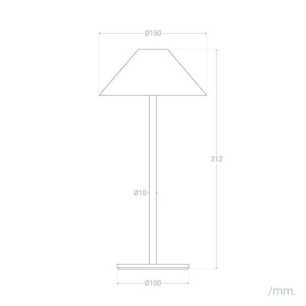 Moderne tafellamp - LED - USB oplaadbaar - dimbaar - 32 cm hoog - wit - Afbeelding 10