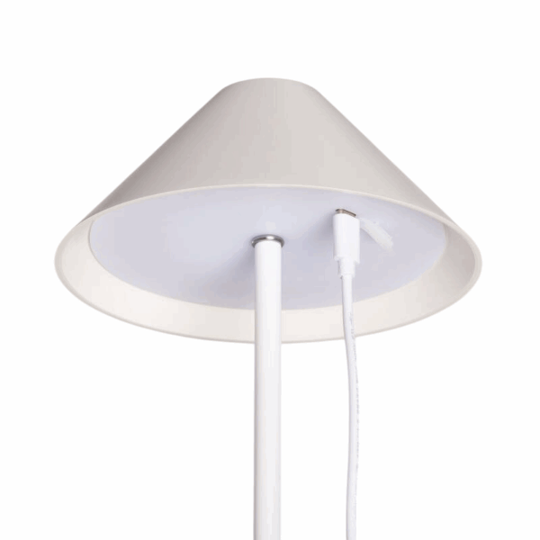 Moderne tafellamp - LED - USB oplaadbaar - dimbaar - 32 cm hoog - wit - Afbeelding 3