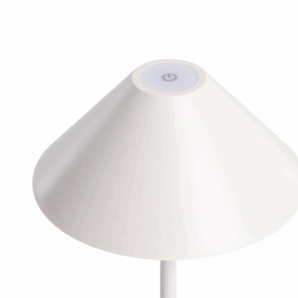 Moderne tafellamp - LED - USB oplaadbaar - dimbaar - 32 cm hoog - wit - Afbeelding 6