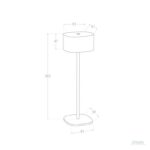 Moderne tafellamp oplaadbaar - LED - draagbaar - 26 cm hoog - wit - Afbeelding 7