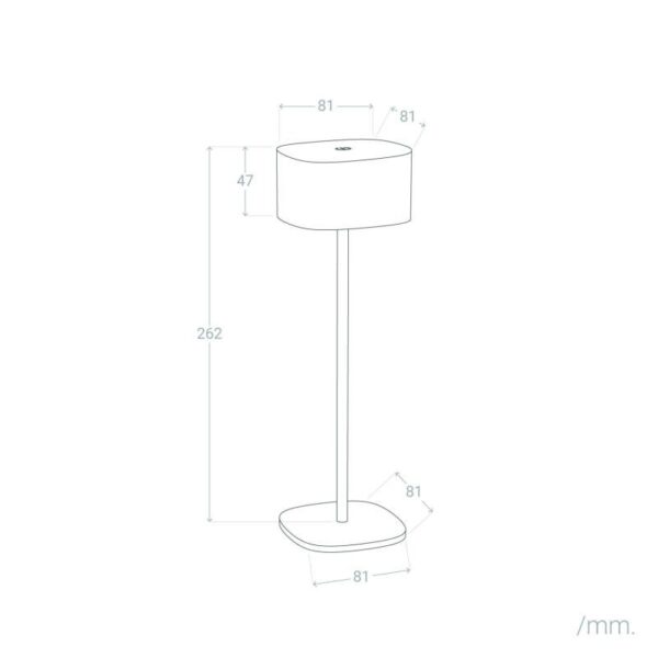 Moderne tafellamp oplaadbaar - LED - draagbaar - 26 cm hoog -  wit - Afbeelding 7