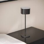 Moderne tafellamp oplaadbaar - LED - draagbaar - 26 cm hoog - zwart - Afbeelding 4