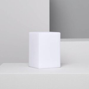 Draagbare LED tafellamp kubus wit 15 cm RGB oplaadbaar dimbaar IP65 voor buiten en binnen