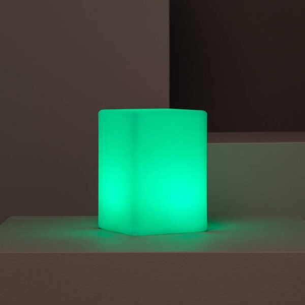 Moderne tafellamp RGB met afstandsbediening - LED - oplaadbaar - kubus - 15 cm hoog - wit - Afbeelding 13
