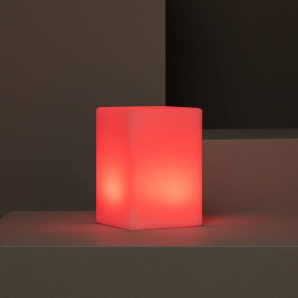 Moderne tafellamp RGB met afstandsbediening - LED - oplaadbaar - kubus - 15 cm hoog - wit - Afbeelding 10