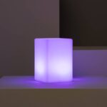 Moderne tafellamp RGB met afstandsbediening - LED - oplaadbaar - kubus - 15 cm hoog - wit - Afbeelding 9