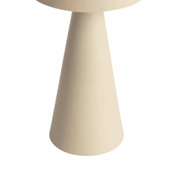 Oplaadbare tafellamp - LED - draadloos - 21 cm hoog - beige - Afbeelding 4