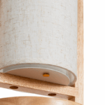 Scandinavische tafellamp hout - LED - oplaadbaar - 30 cm hoog - natuurlijk - Afbeelding 6