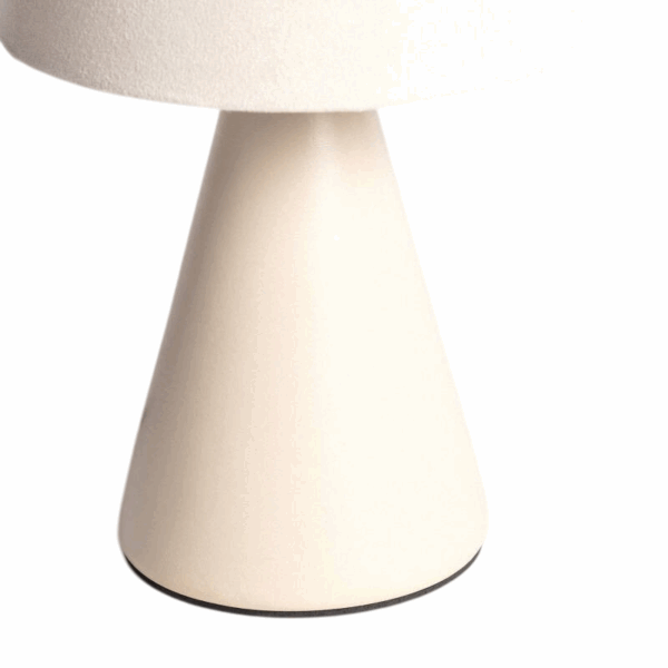 Scandinavische tafellamp keramiek - E14 - 25 cm hoog - beige - Afbeelding 2