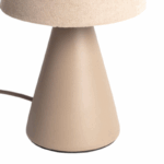 Scandinavische tafellamp keramiek - E14 - 25 cm hoog - bruin - Afbeelding 5