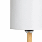 Scandinavische tafellamp - LED - oplaadbaar - 26 cm hoog - hout met witte kap - Afbeelding 6