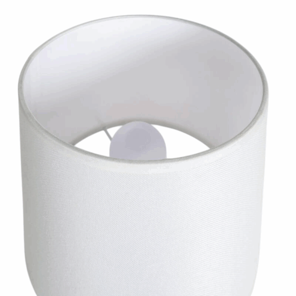 Scandinavische tafellamp - LED - oplaadbaar - 26 cm hoog - hout met witte kap - Afbeelding 8