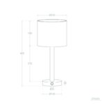 Scandinavische tafellamp - LED - oplaadbaar - 26 cm hoog - hout met witte kap - Afbeelding 10