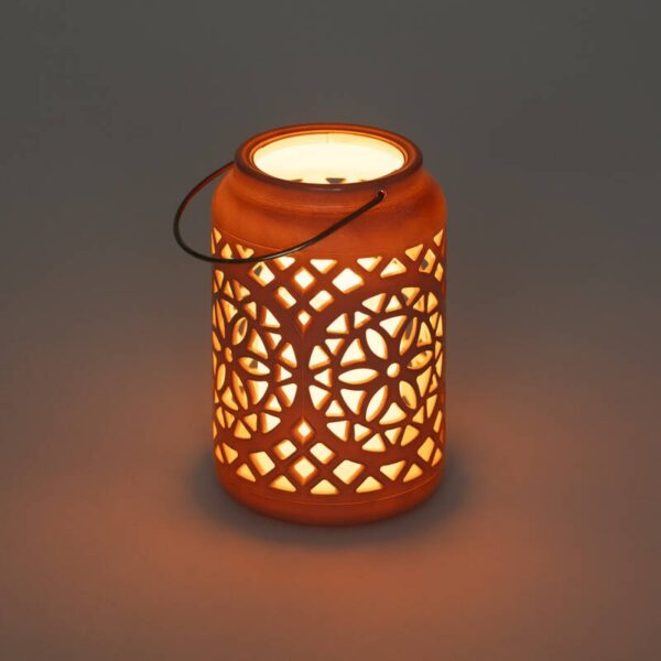 Sfeervolle tafellamp - LED - kaarsvorm - 19 cm hoog - roze - Afbeelding 2