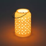 Sfeervolle tafellamp - LED - kaarsvorm - 19 cm hoog - wit - Afbeelding 2