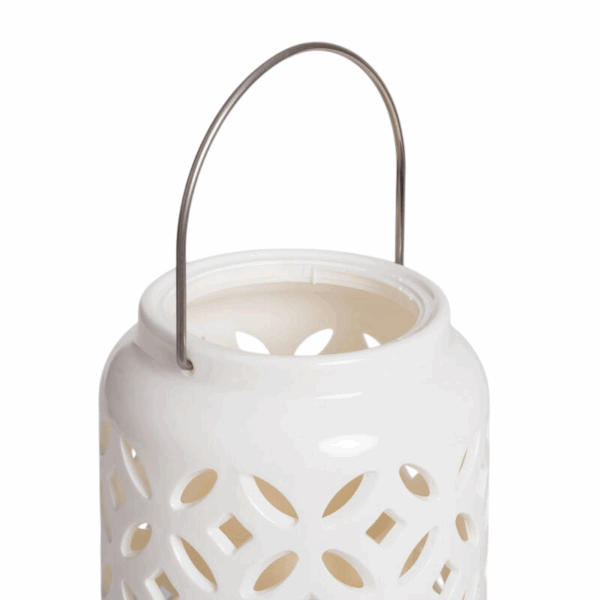 Sfeervolle tafellamp - LED - kaarsvorm - 19 cm hoog - wit - Afbeelding 3
